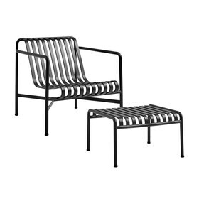 HAY - Palissade tuinset lounge chair low +ottomaan