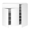 Schönbuch - Urban 1074 Chest With Shoe Shelf - snow white/lacquered/1 drawer/3 doors/3 loose shelves/5 shoe shelves/120x104x39.1cm/incl. gliders