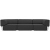 Softline - Noa Sofa 3-Seater - anthracite/fabric vision 439/WxHxD 294x68x98cm/chrome base