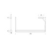 Nemo - Tru  LED Pendelleuchte horizontal - Strichzeichnung