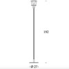 Fontana Arte - Flûte - Lampadaire  - dessin au trait