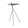 ClassiCon - Notos High Desk - black ash/frame white aluminium/H 140cm