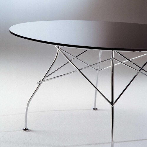 Kartell - Glossy Table Oval Frame Silver
