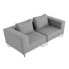 Softline - Lotus Sofa - Tweezitter - grijs/incl. 2 kussens/stof Filz 620/196x98cm