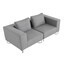 Softline - Lotus Sofa Zweisitzer - grau/inkl. 2 Kissen/Stoff Filz 620/196x98cm
