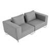 Softline - Lotus Sofa 2-Seater - grey/incl. 2 cushions/fabric Filz 620/196x98cm