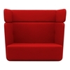 Softline - Basket Sofa With High Back - red/fabrics felt 622/WxHxD 152x126x74cm