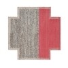 GAN - Mangas Space Square Tapijt - koraalrood/grijs gevlochten/100 % nieuwe wol/hand loom/160x160cm