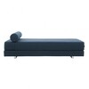 Softline - Lubi Schlafsofa / Day Bed - blau/Keder schwarz/Stoff Filz 846/mit Federkernmatratze/inkl. Nackenrolle
