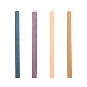 HAY - Set de 4 bougies cylindriques Square