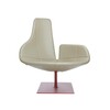 Moroso - Fjord - Fauteuil pivotant - gris/surpiqûres, structure rouge