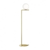 Flos - IC F2 Floor lamp - brass/brushed/H 185.2cm/Ø 30cm