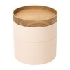 Schönbuch - Capsule Schalen-Set 3tlg. - vanille/lackiert/Deckel Eiche natur geölt/H 21.5cm/Ø 20cm