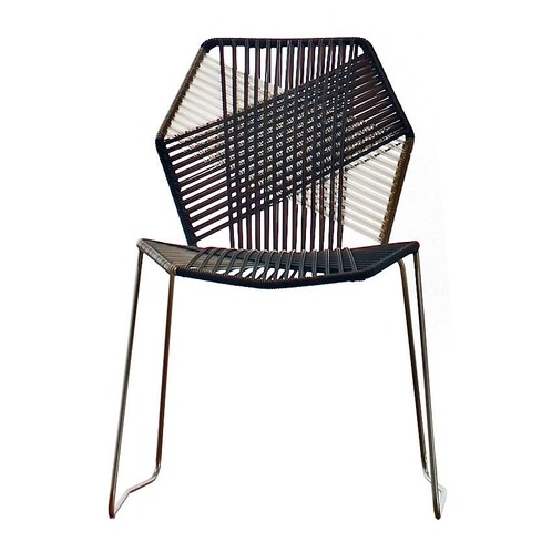 Moroso - Tropicalia - Chaise - naturel/capuchons antidérapant PVC/structure acier inoxydable/54x81x56cm