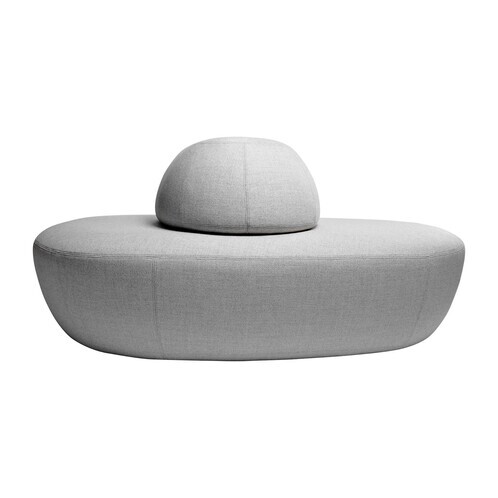 Softline - Sisters Pouf L - hellgrau/Stoff Vision 445/BxHxT 166x74x120cm