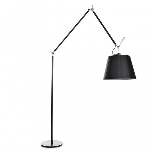 Artemide - Tolomeo Mega Terra schwarz - schwarz/Satinschirm/BxH 103x238cm/Ø 42cm/mit Ein-/Ausschalter