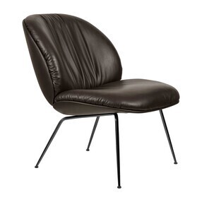 Gubi - Chaise lounge Beetle Soft entièrement rembourrée structure noir
