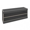 müller möbelwerkstätten - Flai Storage Bench open - anthracite/without seat cushion/1.8cm CPL-coating/2 boot compartments/WxHxD 118x48x35cm