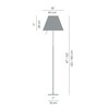Luceplan - Costanza Terra Floor Lamp Telescope/Dimmer - line drawing