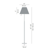 Luceplan - Costanza Terra Floor Lamp Telescope/Dimmer - line drawing