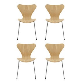 Fritz Hansen - Serie 7™ Stuhl Naturfurnier 4er Set