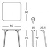 Magis - Table First - Table rectangulaire - dessin au trait