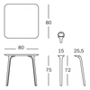 Magis - Table First Tisch Rechteckig - Strichzeichnung