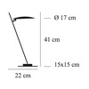 Catellani & Smith - Lederam T1 LED Table Lamp - line drawing
