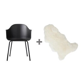 Audo - Promotion Set Harbour Armchair With Black Steel Base + Fur