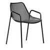 emu - Round - Tuin Armleunstoel - zwart/poedercoating/BxHxD 63x79x58cm