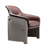 Plank - Avus Armchair - leather brown/frame grey mat