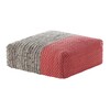 GAN - Mangas Space Square - Pouf - corail/tressage gris/100% laine/bourre: polystyrène et mousse/LxPxH 90x90x30cm