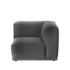 Muuto - Connect Eckteil - dunkelgrau/Steelcut Trio 153/92x92cm
