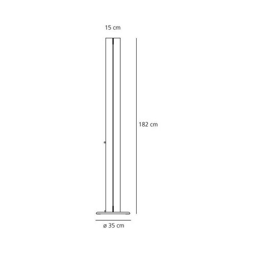 Artemide - Megaron LED Floor Lamp - line drawing