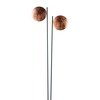 Catellani & Smith - Lederam F2 LED Stehleuchte - Disc kupfer/Stab schwarz/Gestell schwarz/Lichtfarbe warm weiß/mit Dimmer L1/2700K/3180lm/CRI80/B 38cm/H 198cm/Ø 17cm