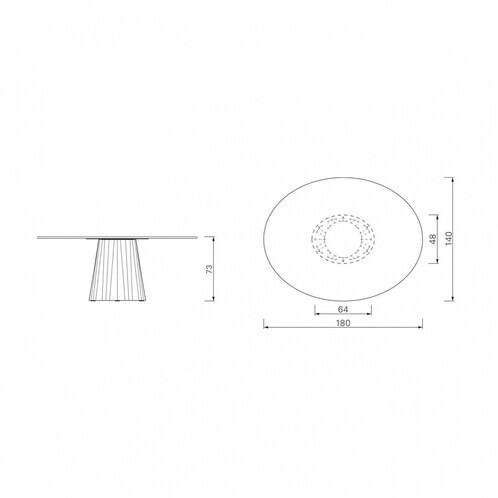 ClassiCon - Pli - Table plateau de table laqué - dessin au trait