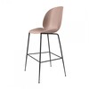 Gubi - Beetle Bar Chair Black Base 118cm - sweet pink/seat polypropylene plastic shell/WxHxD 56x118x58cm/black base
