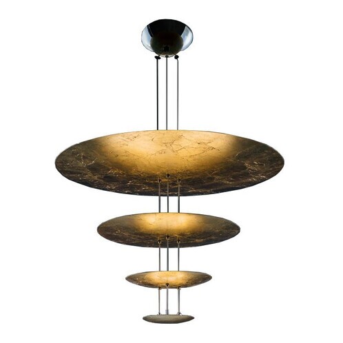 Catellani & Smith - Macchina Della Luce A LED - Suspension - or/laiton/2600K-2800K/4410lm/CRI80/disque Ø80/50/30/18cm