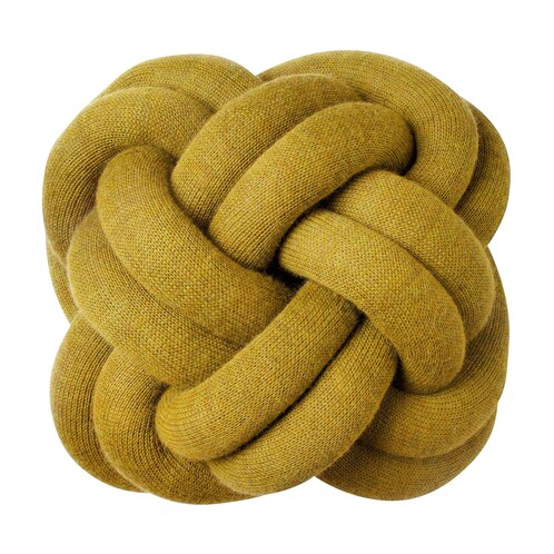 DesignHouseStockholm - Knot Kissen - gelb/waschbar bei 30°C/30x30x15cm