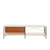 Vitra - Unit ESU 1OH - Système d'étagères 179.5x50.5x42cm - orange/gris/marron/piètement noir/2 boîtes, 1 avec plaque de recouvrement