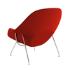 Knoll International - Womb Chair Relax - Fauteuil piètement chrome - rouge/étoffe Cato Fire Red 19/piètement chrome