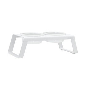 MiaCara - Porte-gamelles chien avec des bols en porcelaine Desco M