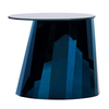 ClassiCon - Pli - Table d'appoint bas - bleu saphir/plateau de table bleu brillant/H 48cm