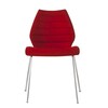 Kartell - Maui Soft Stuhl - rot/Stoff Trevira/Gestell verchromter Stahl