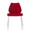 Kartell - Maui Soft Stuhl - rot/Stoff Trevira/Gestell verchromter Stahl