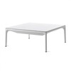MDF Italia - Yale Low Couchtisch - weiß X039/Harz/Gestell aluminium weiß X057 matt lackiert/LxBxH 75x75x30cm