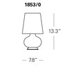 Fontana Arte - Fontana 1853 Piccolo - Lampe de Table - dessin au trait
