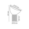 Flos - Taccia - Tafellamp LED - Strichzeichnung