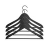 HAY - Soft Coat Hanger - Kleerhanger-set 4dlg. smal - zwart/44x27x1cm/4x Klerenhanger met bar