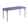 Petite Friture - Week-End Tisch 85x180cm - ultramarinblau RAL 5002/gekörnte Epoxidfarbe/H 75cm/für Innen- und Außenbereich geeignet